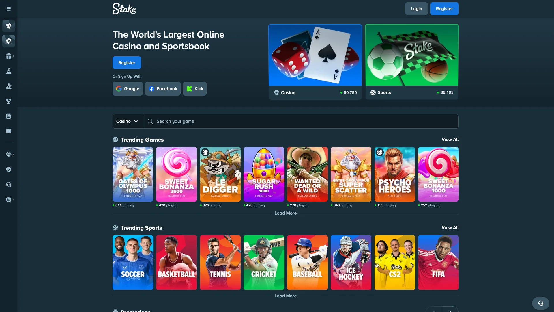 Homepage and navigation
